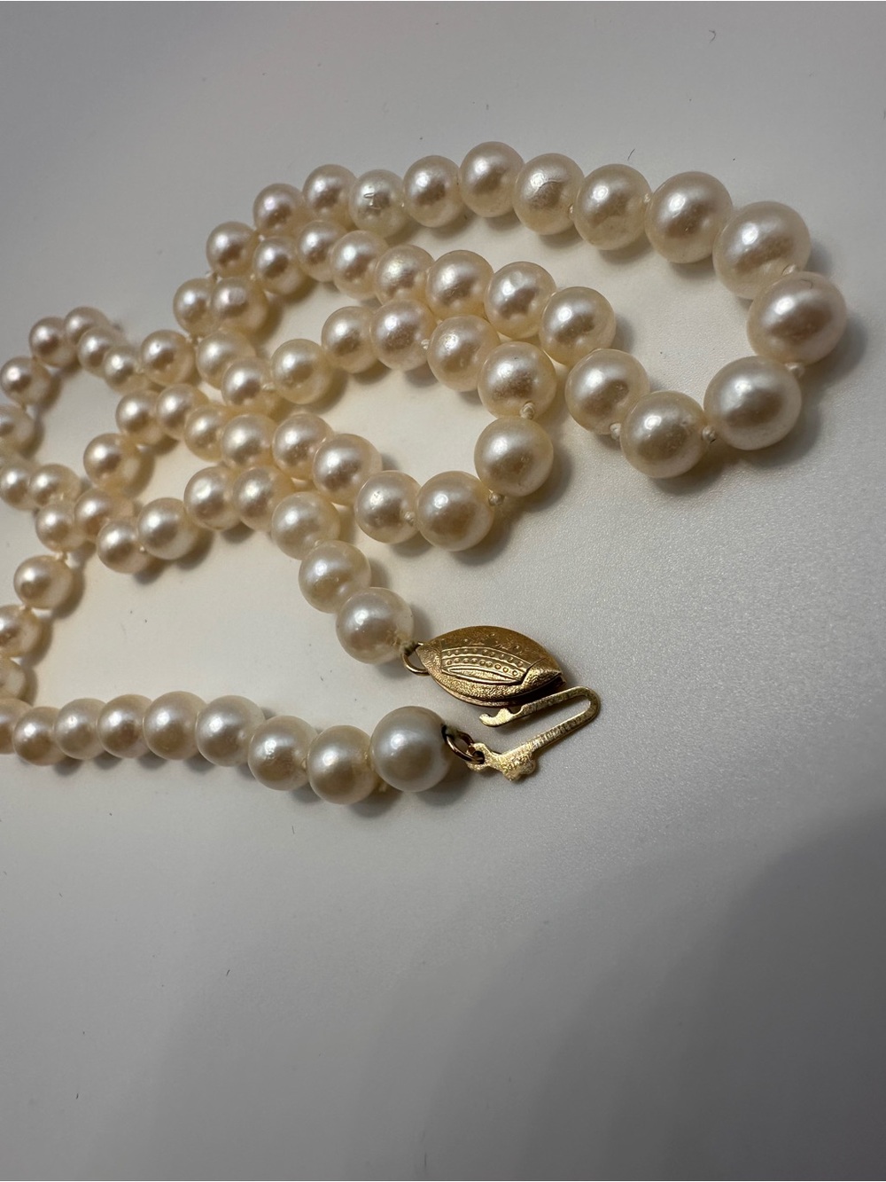 14k Gold Imperial Pearl Syndicate Genuine Pearl Necklace 19” Crown Clasp Akoya? - Picture 13 of 17